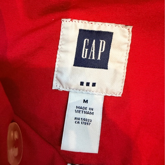 GAP Red Double Breasted Coat Jacket Women’s Size M - Picture 7 of 14